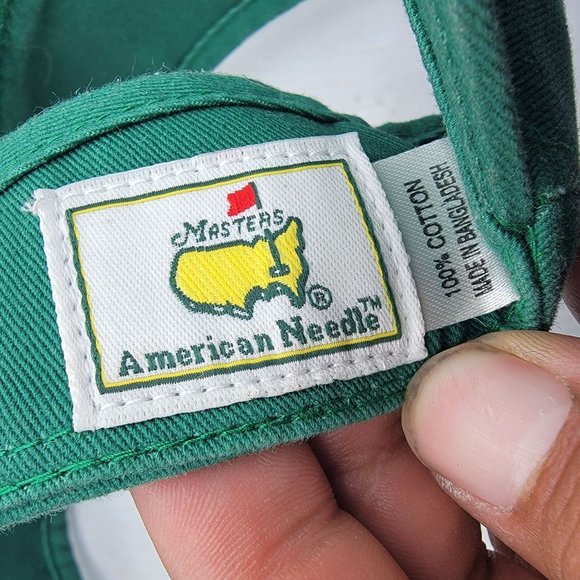 Masters American Needle Adults National Green Visor Strap Back Hat 100% Cotton - Picture 7 of 8